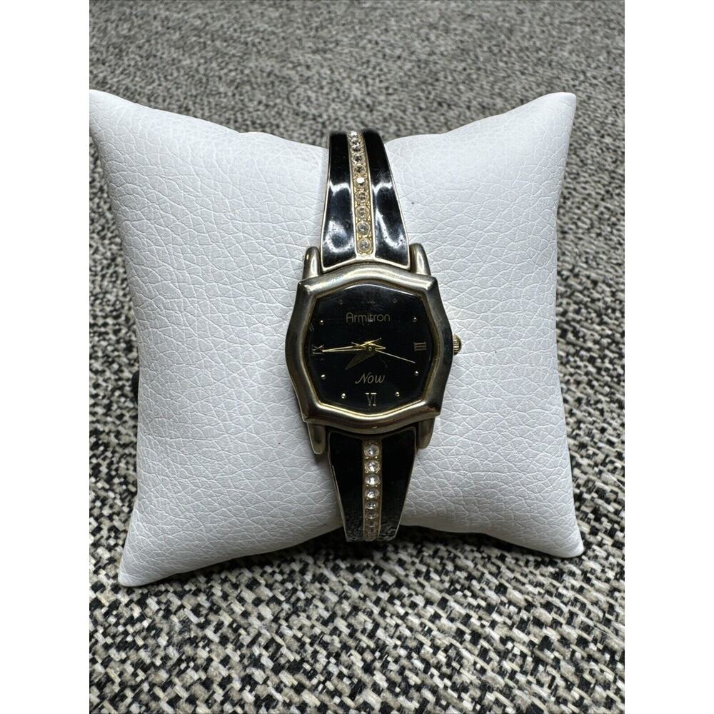 Armitron Now Watch Women 22mm Rose Gold Brown Two Tone New Battery 6.25"